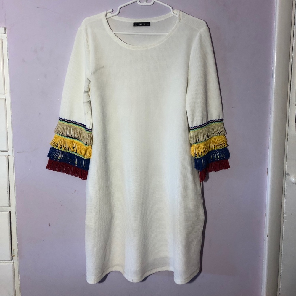 Color tassel dress